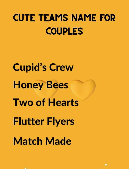 460+ Couples Team Names That Stay Strong Together!