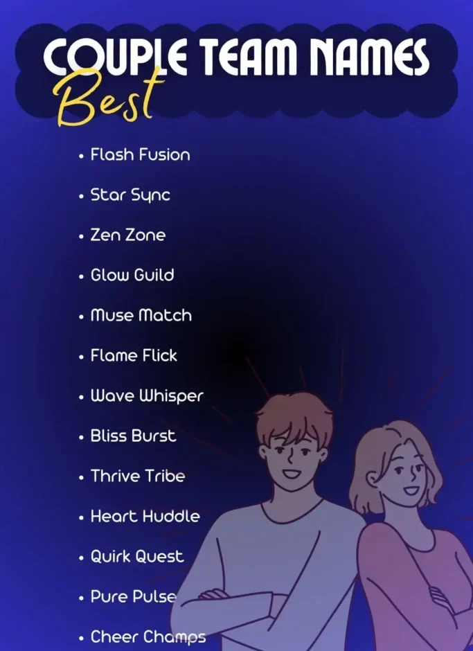 460+ Couples Team Names That Stay Strong Together!