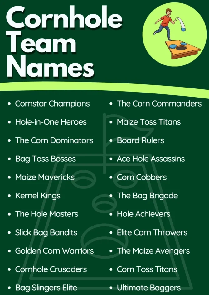 Corn Hole Team Names: 550+ Best, Funny & Unique Ideas