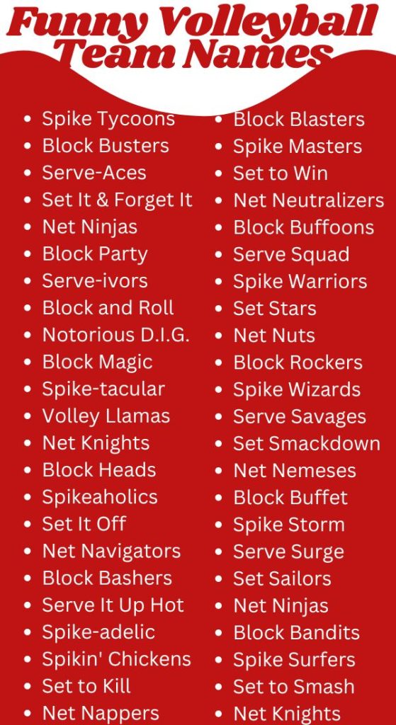Volleyball Team Names Ideas Unique: Creative Ideas for Your Squad