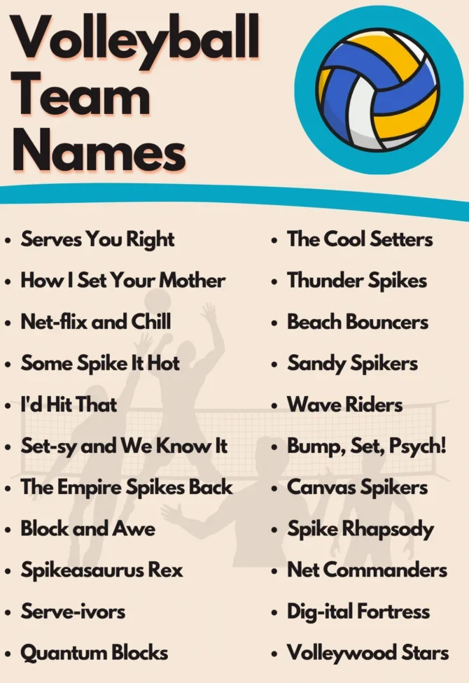 Volleyball Team Names Ideas Unique: Creative Ideas for Your Squad